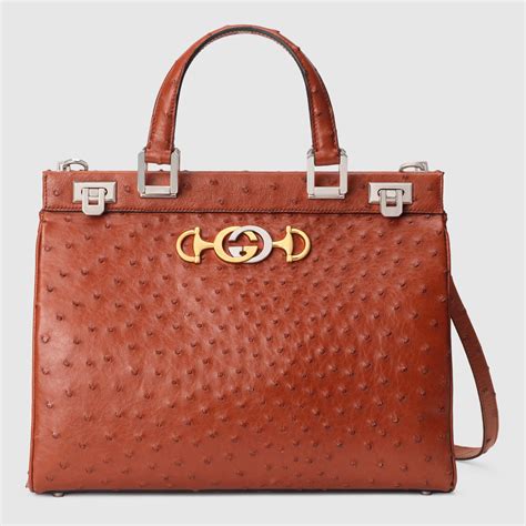 ostrich gucci handbags|gucci ostrich top handle.